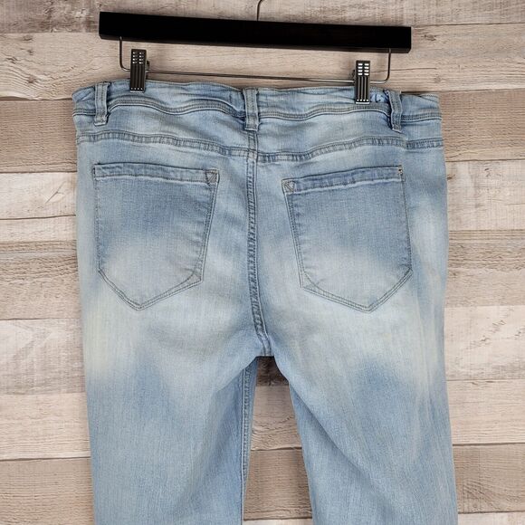Kensie Jeans Size 14 Effortless Ankle Biter High Rise Distressed Faded Lived In - Picture 6 of 14